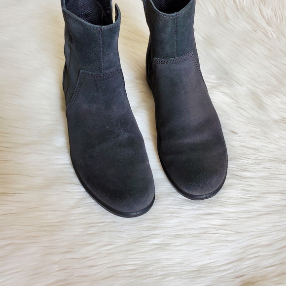 Ecco touch 15 black suede leather boots - Picture 4 of 12
